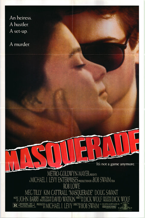 masquerade 1988 one sheet poster folded